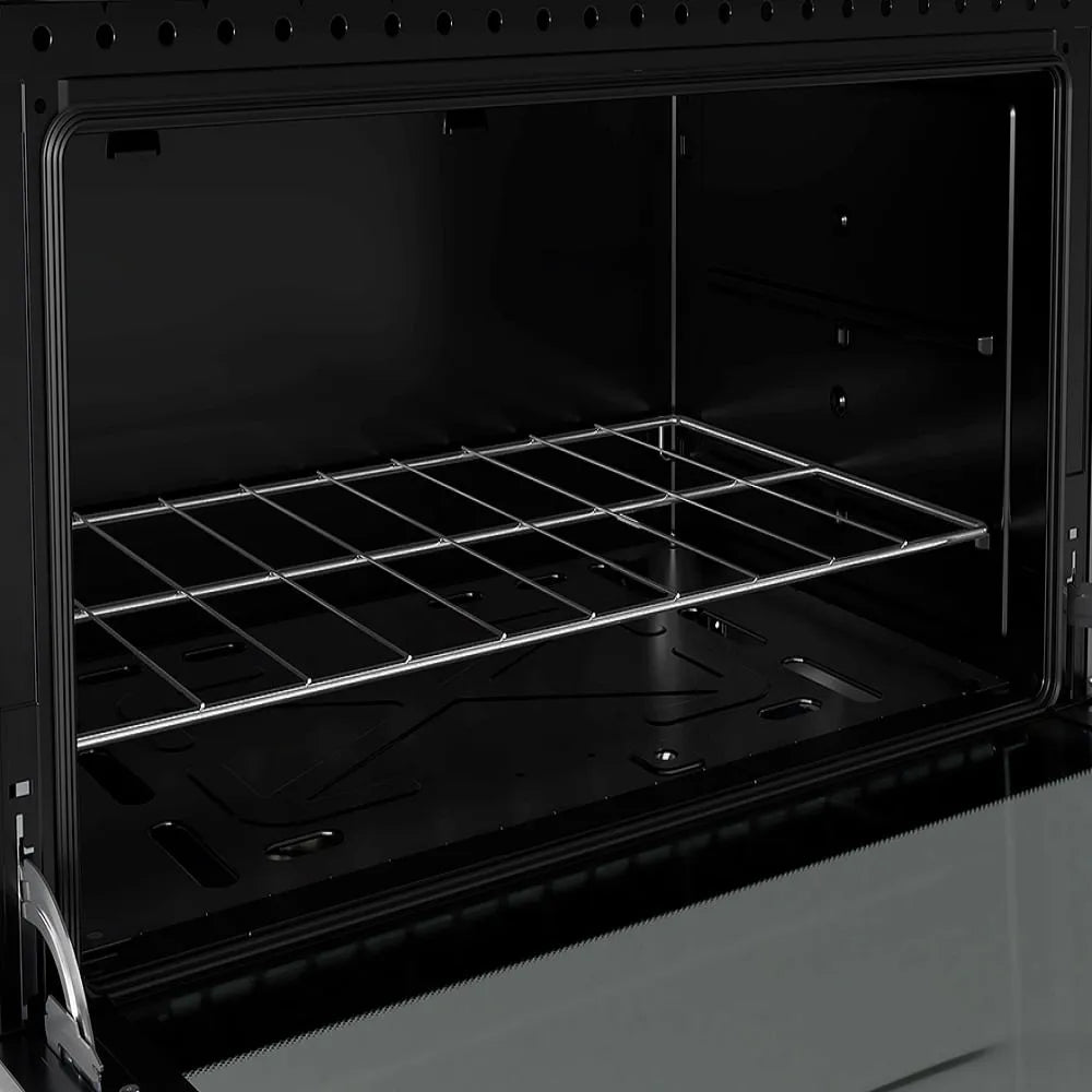 Fogão de Piso Mueller 5 Bocas Fratello Vetro com Mesa de Vidro Preto - Bivolt