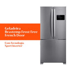 Refrigerador Brastemp 559 Litros Frost Free French Door Inox BRO85MK - 127 Volts