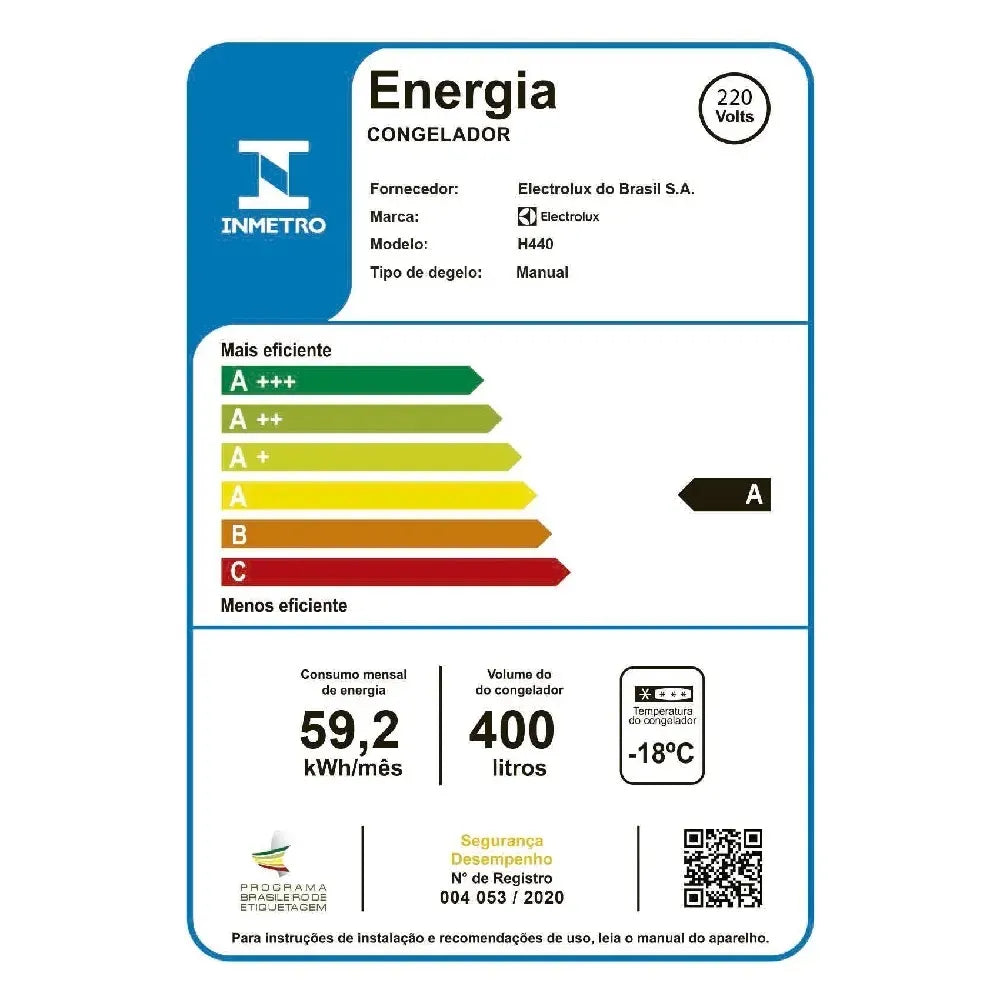 Freezer Horizontal Electrolux 400 Litros 2 Portas Branco H440 – 220 Volts