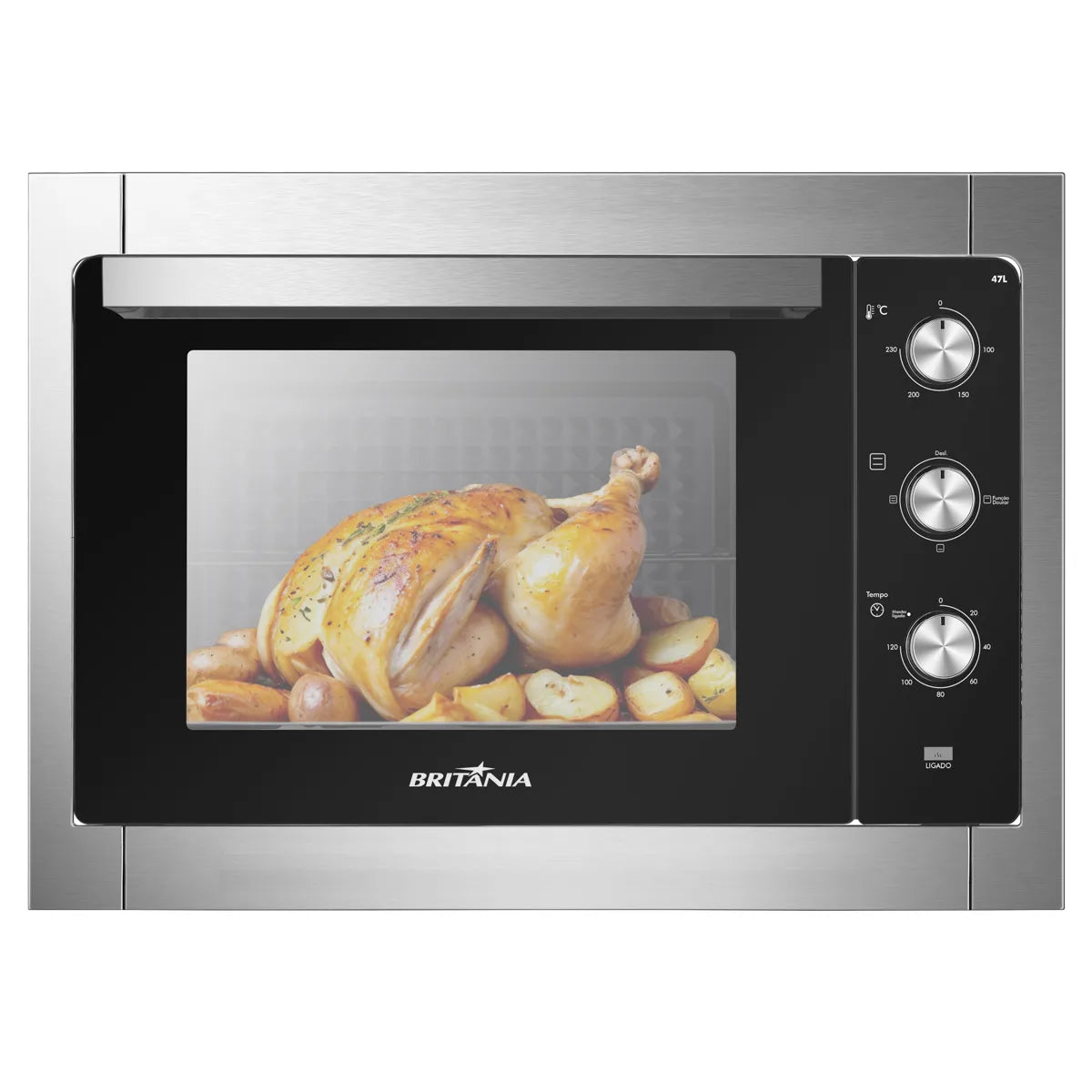Forno Elétrico de Embutir Britânia 47 Litros Limpeza Prática Inox BFE47P - 127 Volts