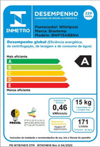 Lavadora de Roupas Brastemp 15Kg Smart Sensor Branca BWF15AB - 220 Volts