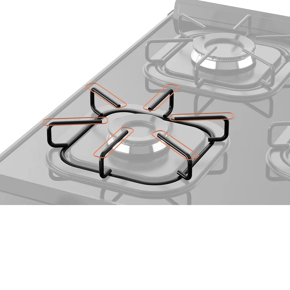 Fogão de Piso Mueller 5 Bocas Fratello Vetro com Mesa de Vidro Preto - Bivolt