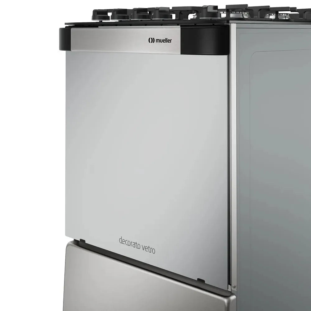 Fogão de Piso Mueller 4 Bocas Decorato Vetro Inox – Bivolt