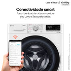 Lava e Seca LG 12Kg Smart com Inteligência Artificial AIDD Branca VC4 CV5012WC4 - 127 Volts