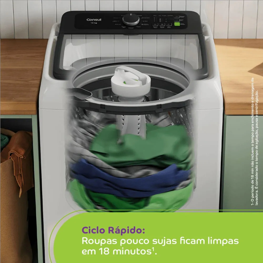 Lavadora de Roupas Consul 13Kg com Modo Eco Branca CWN13AB – 220 Volts