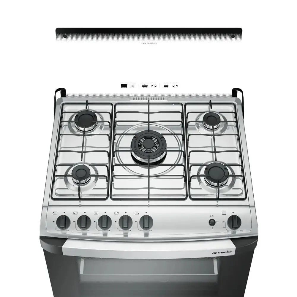 Fogão de Piso Mueller 5 Bocas Decorato com Tripla Chama Branco G3 - Bivolt