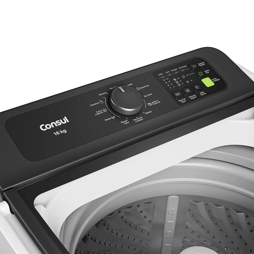 Lavadora de Roupas Consul 16Kg com Modo Eco Branca CWN16AB - 127 Volts