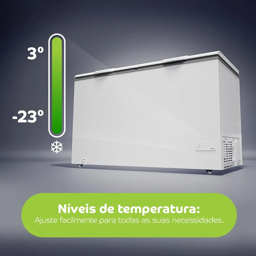 Freezer Horizontal Consul 528 Litros 2 Portas Branco CHB53MB - 127 Volts
