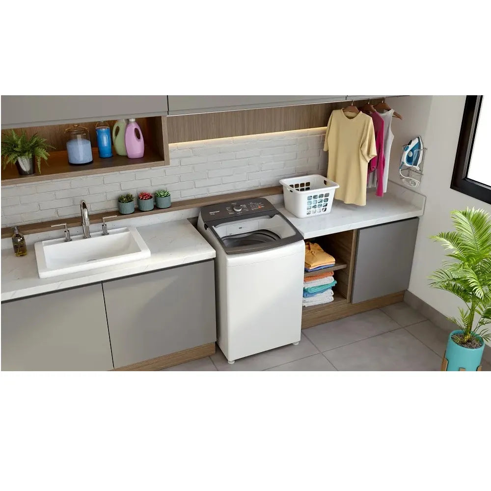 Lavadora  Brastemp 13Kg com Ciclo Tira Manchas Advanced e Ciclo Antibolinha Branca BWK13AB – 220 Volts
