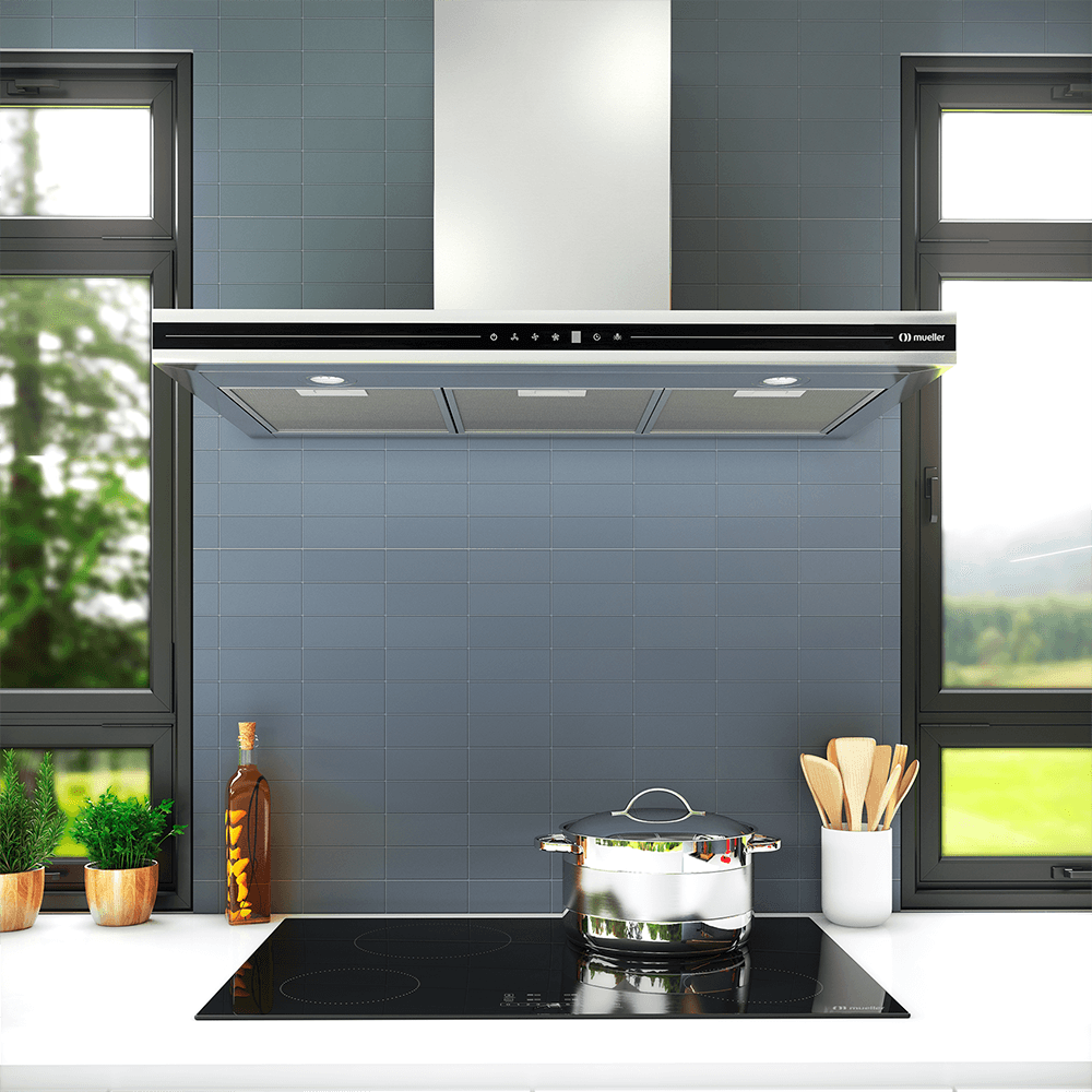 Coifa de Parede Mueller 90cm  Plana Inox MCF0190G1 –  127 Volts