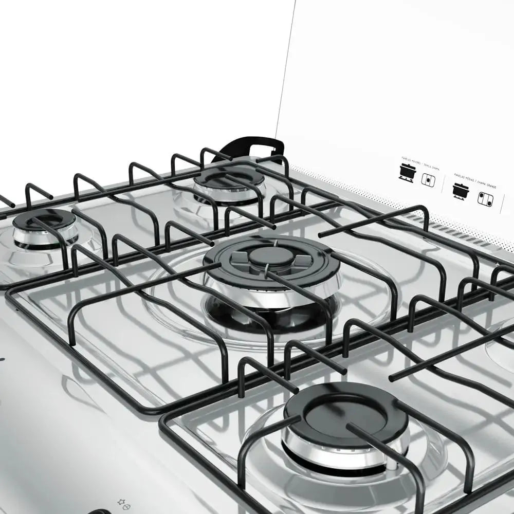 Fogão de Piso Mueller 5 Bocas Decorato com Tripla Chama Branco G3 - Bivolt