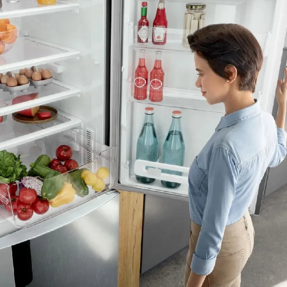 Refrigerador Consul 397 Litros Frost Free Duplex Evox Inox Com Freezer Embaixo CRE44BK – 127 Volts
