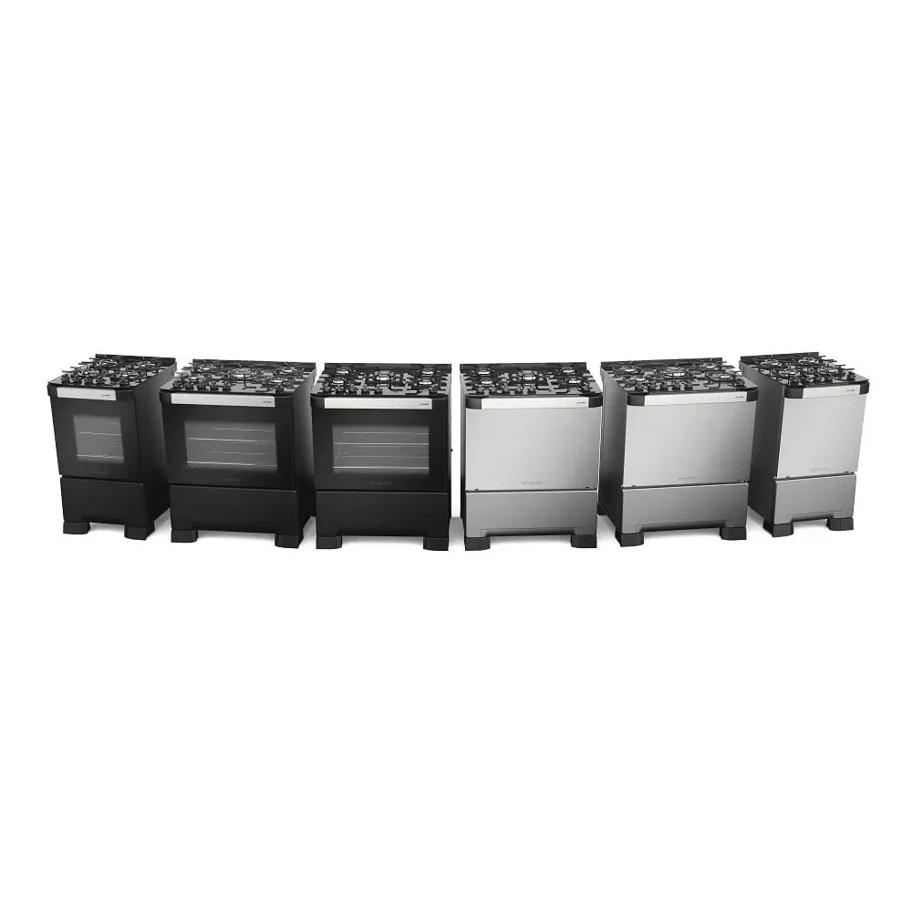 Fogão de Piso Mueller 4 Bocas Decorato Vetro Inox – Bivolt