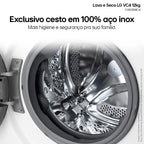 Lava e Seca LG 12Kg Smart com Inteligência Artificial AIDD Branca VC4 CV5012WC4 - 127 Volts