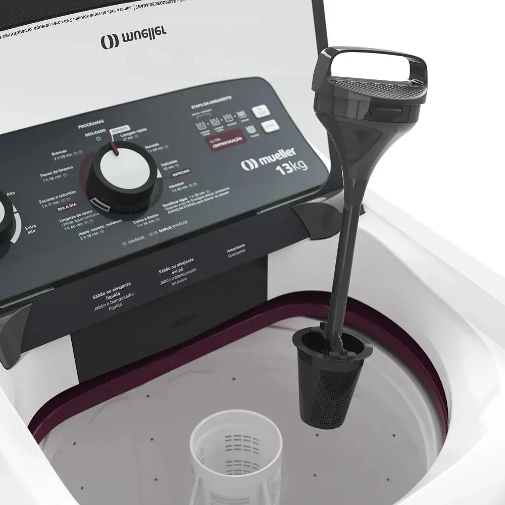 Lavadora de Roupas Automática Mueller 13Kg Ultracentrifugação e Ciclo Rápido Branca MLA13 – 220 Volts
