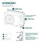 Ar-Condicionado Multi Split Inverter Daikin 24.000 BTUs (2x Evap HW 9.000 + 1x Evap HW 20.000) Quente/Frio 220V