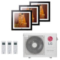 Ar-Condicionado Multi Split Inverter LG 24.000 (3x Evap Artcool Gallery 12.000) Quente/Frio 220V