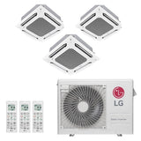 Ar-Condicionado Multi Split Inverter LG 24.000 (3x Evap Cassete 4 Vias 12.000) Quente/Frio 220V
